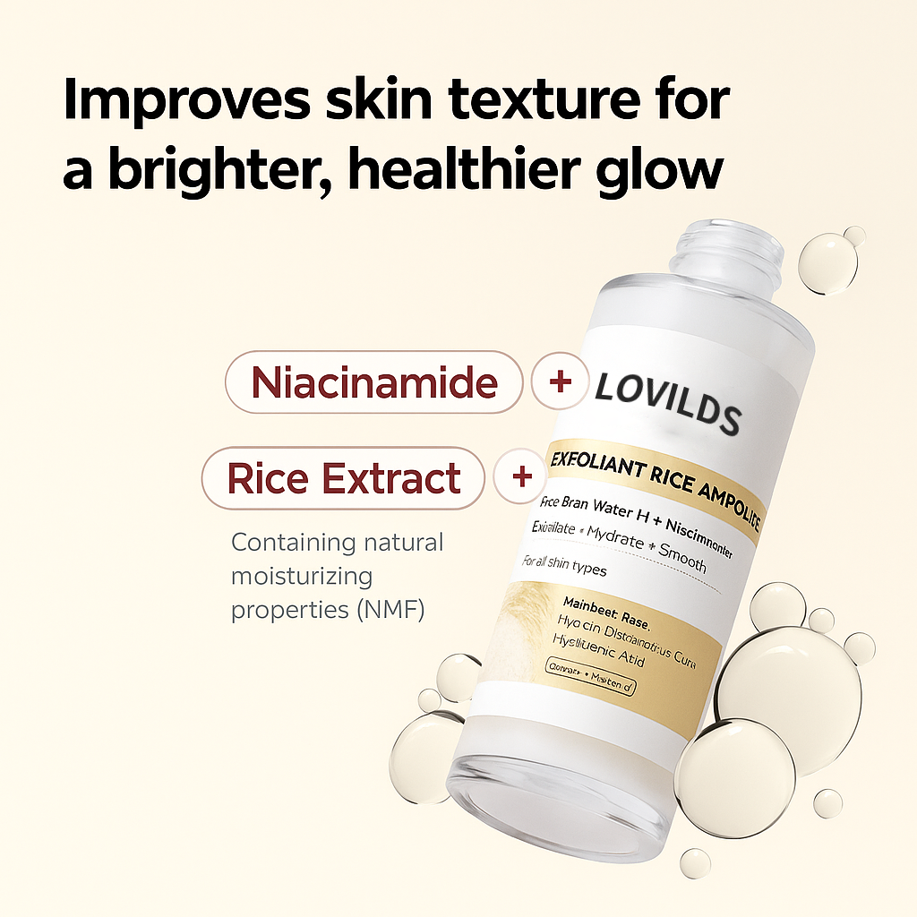 Final 3 Hours: 60%OFF🔥 LOVILDS™ Glow RiceAmpoule Duo -Serums for BrighteningExfoliating, and Moisturizing