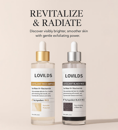 Final 3 Hours: 60%OFF🔥 LOVILDS™ Glow RiceAmpoule Duo -Serums for BrighteningExfoliating, and Moisturizing