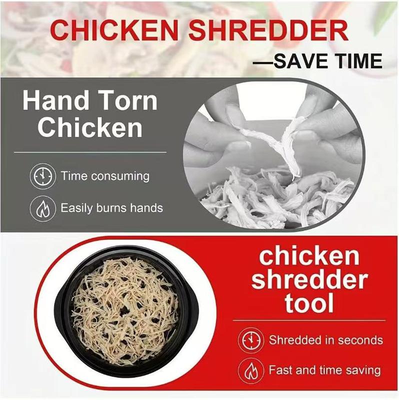 Chicken Shredder, 2025 Pro Chicken Breast Shredder Tool Twist Large, Visible Meat Shredder Machine with Widened Anti Slip Mat Fix, Suitable for Tocas, Buffalo Chicken Dip, Dishwasher Washable
