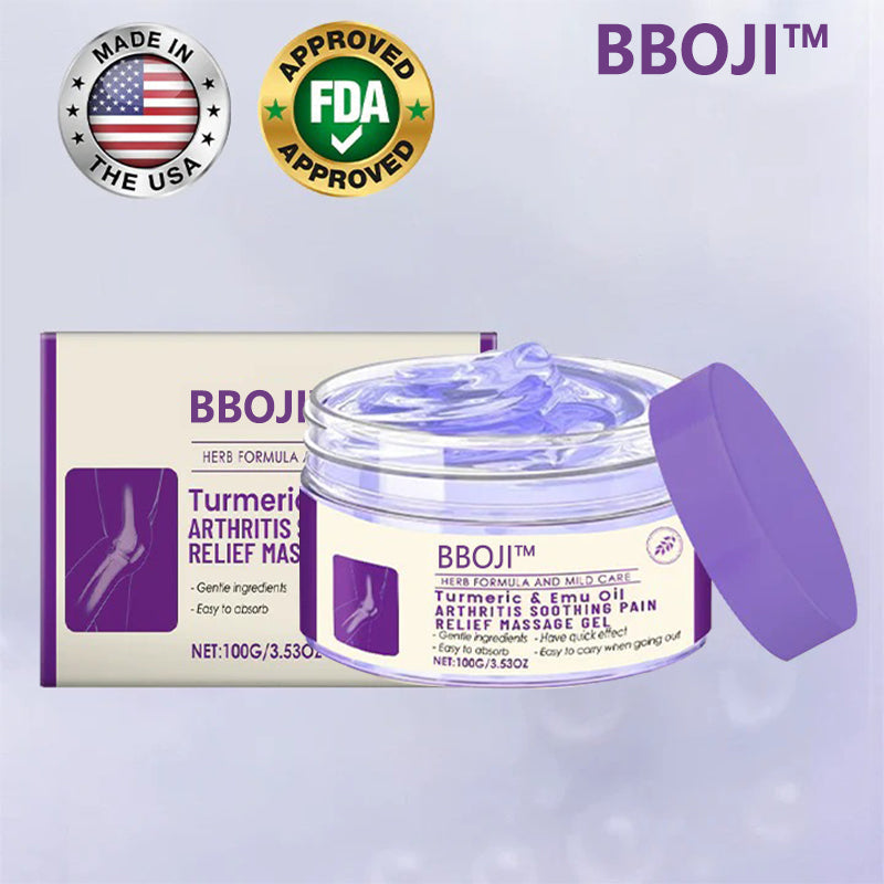 BBOJI™ Turmeric & Emu Oil Arthritis Soothing Pain Relief Massage Gel👨⚕️American Orthopaedics (AAOS) Approved👨⚕️