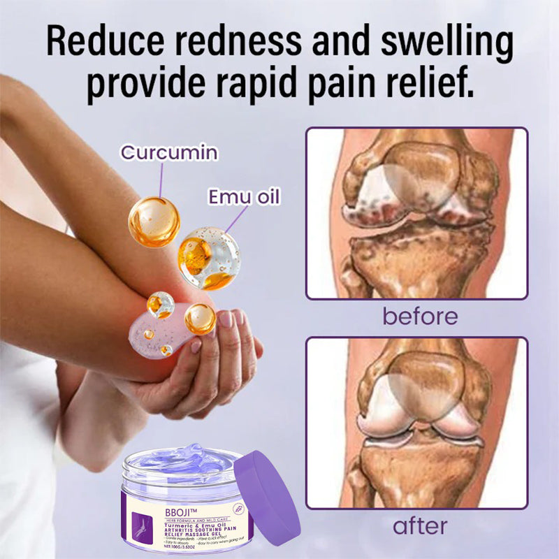 BBOJI™ Turmeric & Emu Oil Arthritis Soothing Pain Relief Massage Gel👨⚕️American Orthopaedics (AAOS) Approved👨⚕️