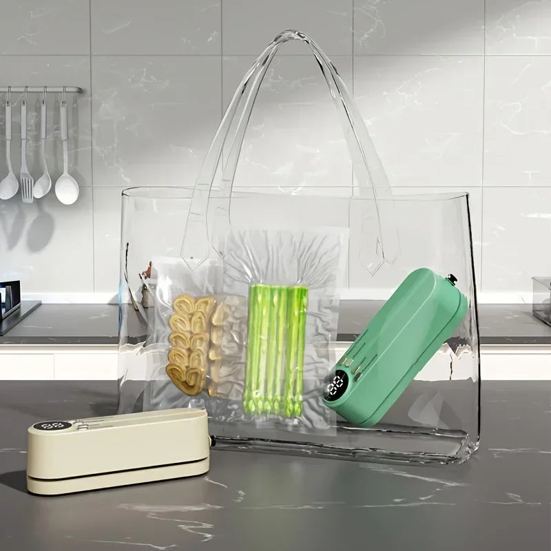 🥗 Keep Your Food Fresh ✨Mini Wireless Vacuum Sealer