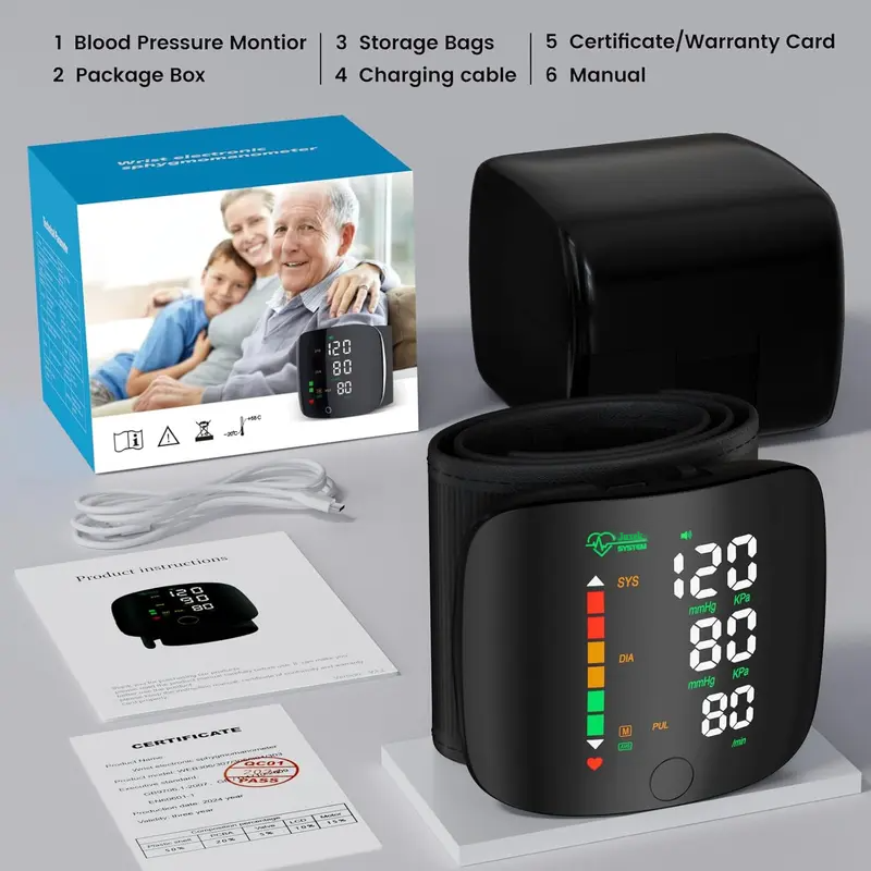 Juxek Wrist Blood Pressure Monitor—Health Monitoring Adjustable