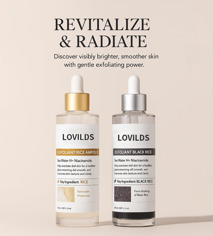 Final 3 Hours: 60%OFF🔥 LOVILDS™ Glow RiceAmpoule Duo -Serums for BrighteningExfoliating, and Moisturizing